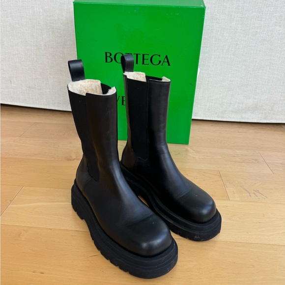 Bottega Veneta Shoes - Bottega Veneta Shearling Lug Sole Boots